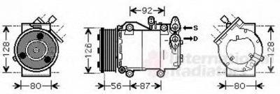 VAN WEZEL 1800k393 -  Компрессор, кондиционер